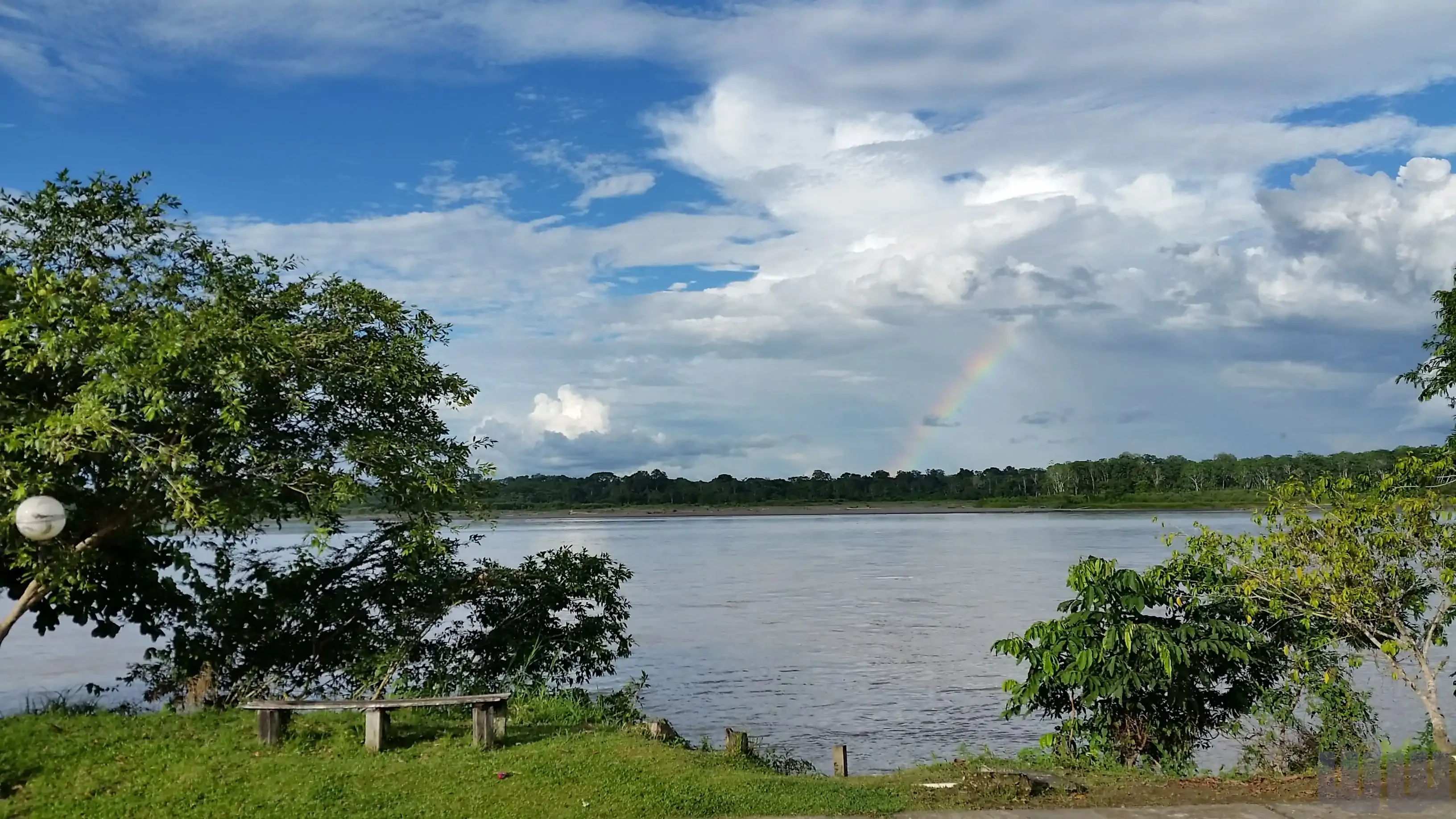 Rainbow Over Rio Napo, Amazon Rainforest, Ecuador