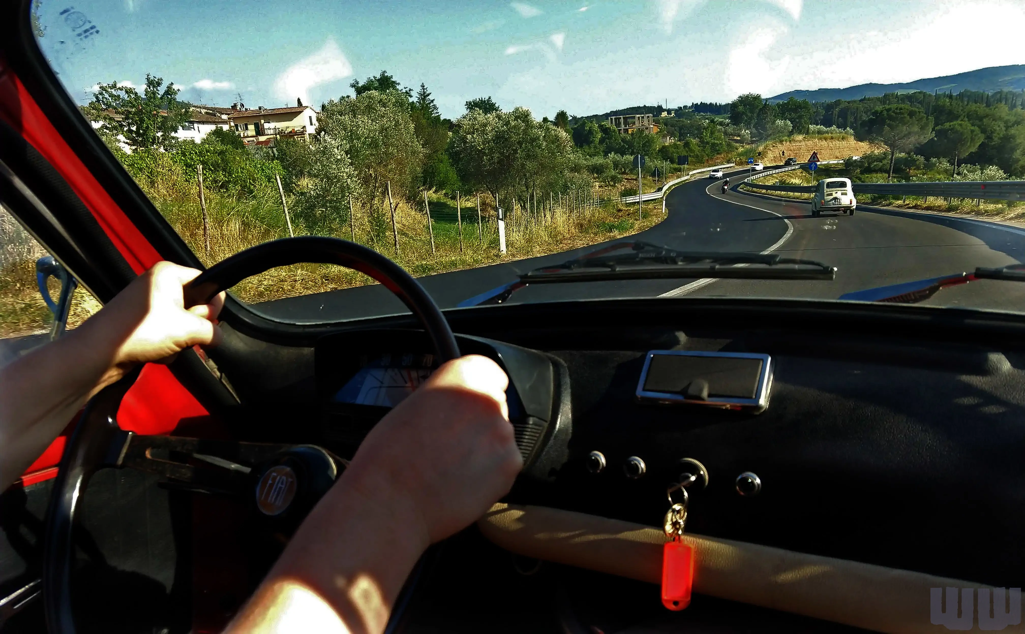 Tuscany Driving in a 1969 Fiat 500